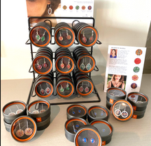 Load image into Gallery viewer, People telling stories Loop Earrings Round, Aboriginal designs, Allegria Designs