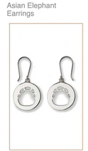 Load image into Gallery viewer, Asian Elephant  Silver Footprint Earrings,  CUSTOM ORDER AVAIL 2 WEEKS, Bushprints Jewllery