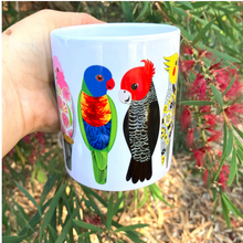 Load image into Gallery viewer, Australian Birds Mug, 9 birds on mug Printed in australia, Smyle Design