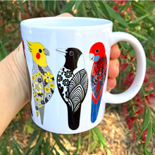 Load image into Gallery viewer, Australian Birds Mug, 9 birds on mug Printed in australia, Smyle Design