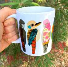 Load image into Gallery viewer, Australian Birds Mug, 9 birds on mug Printed in australia, Smyle Design