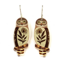 Load image into Gallery viewer, Barking Owl Earrings  Made in Australia from recycled Acrylic, Smyle Designs