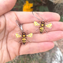 Load image into Gallery viewer, Bee Earrings  Made in Australia from recycled Acrylic, Smyle Designs