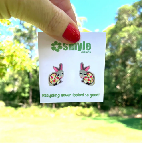 Bilby  Studs Made in Australia from recycled acrylic, Smyle Designs
