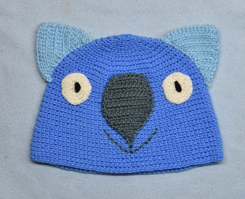 L. Wombat Beanie, hat  100% WOOL Most Adults Women & smaller men:  Blue, navy
