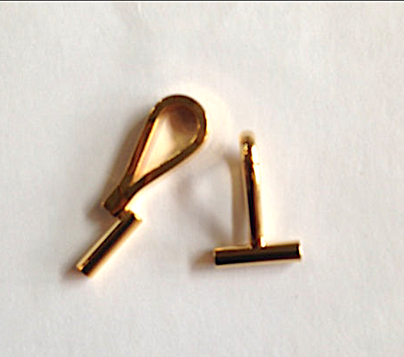 Brooch Converter 2 piece set  quality  Gold plated 1 X Vertical 1 X Horizontal plus 2 nylon keepers (Copy)