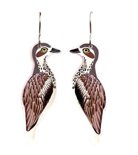 Load image into Gallery viewer, Curlew  'Bush Stone' earrings made  in Australia from recycled Acrylic,  by Smyle Designs