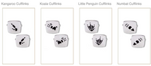 Load image into Gallery viewer, Wombat Silver Footprint CuffLinks  Bushprints made to order 2 week wait ,  Bushprints Jewllery