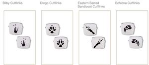 Wombat Silver Footprint CuffLinks  Bushprints made to order 2 week wait ,  Bushprints Jewllery