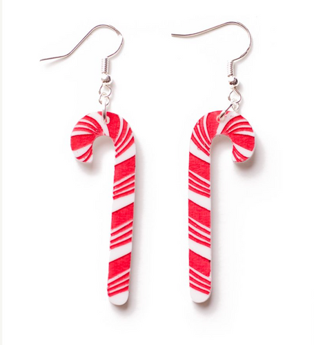 Candy Cane Earrings  By Martini Slippers