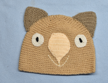 Load image into Gallery viewer, XL. Wombat Beanie, hat  100% wool  X Large Adult Men  &amp; Women :  Caramel, coffee, chocolate