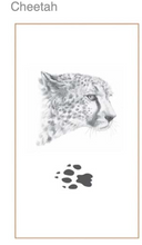 Load image into Gallery viewer, Cheetah Silver Footprint Earrings,  CUSTOM ORDER ABOUT  2 WEEKS, Bushprints Jewllery