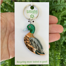 Load image into Gallery viewer, Chestnut Teal Duck Key Ring by  in Australia from recycled Acrylic, Smyle Designs