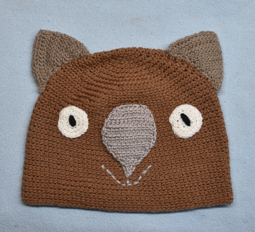 L. Wombat Beanie, hat  100% WOOL Most Adults Women & smaller men: Chocolate , milk chocolate