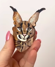 Load image into Gallery viewer, Clive the Caracal  Brooch by  Daisy Jean Floral