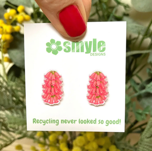 Common Heath Studs  made  in Australia from recycled Acrylic,  by Smyle Designs