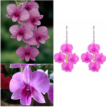 Load image into Gallery viewer, Cooktown Orchid earrings made  in Australia from recycled Acrylic,  by Smyle Designs COMING SOON