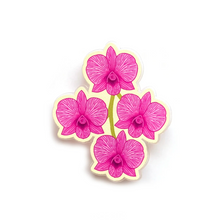 Load image into Gallery viewer, Cooktown Orchid PIN made  in Australia from recycled Acrylic,  by Smyle Designs