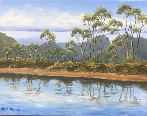 Cradle mountain National Park 35 x 28cm  Original Oil painting by Kathie Bateman Includes Aust shipping.