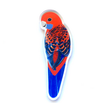 Load image into Gallery viewer, Crimson Rosella Pin  Made in Australia from recycled Acrylic, Smyle Designs