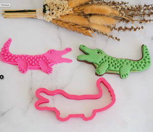 Crocodile  Cookie cutter & Stamp set By Sweet Themes 11 cm  Made in Australia.