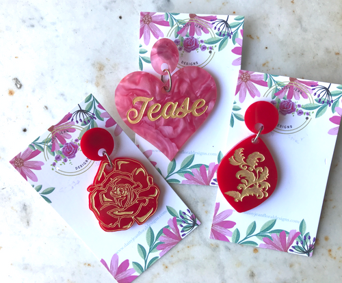 3 single earrings just for fun!   by Daisy Jean Floral