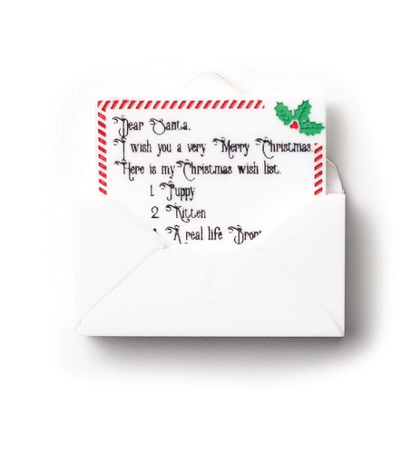 Dear Santa Letter White  Brooch By Martini Slippers  INTERACTIVE Due 11th nov