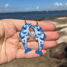 Load image into Gallery viewer, Dolphin Earrings  Made in Australia from recycled Acrylic, Smyle Designs