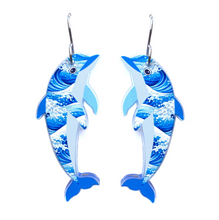 Load image into Gallery viewer, Dolphin Earrings  Made in Australia from recycled Acrylic, Smyle Designs