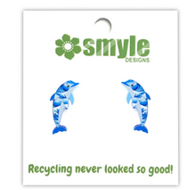 Load image into Gallery viewer, Dolphin studs  Made in Australia from recycled Acrylic, Smyle Designs