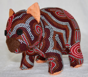 Dotty Wombat toy Plushy made in Australia Suitable for under 3 yrs