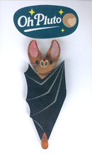 Load image into Gallery viewer, Eastern Long Eared Micro Bat Acrylic Brooch  By Oh Pluto made in Australia