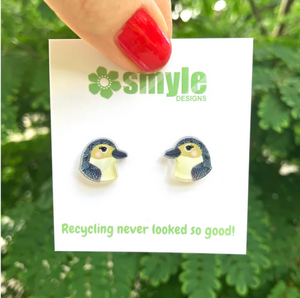 Fairy Penquin studs  Made in Australia from recycled Acrylic, Smyle Designs