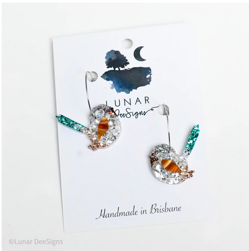 Fairy wren  Polly  (female puple crowned)   - Hoops  by Lunar Deesigns