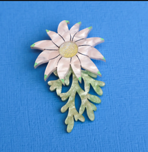 Load image into Gallery viewer, Flannel Flower Brooch  By Oh Pluto made in Australia  DUE SOON