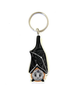 Flying Fox Bat key ring  made in Australia from recycled Acrylic, by Smyle Designs