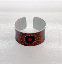Load image into Gallery viewer, Gathering Bushfood  RING, Aboriginal designs, Allegria Designs LAST ONE