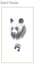 Load image into Gallery viewer, Giant Panda Silver Footprint Pin,  CUSTOM ORDER ABOUT  2 WEEKS,  Bushprints Jewllery