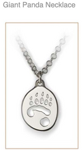 Load image into Gallery viewer, Giant Panda Silver Footprint Earrings, CUSTOM ORDER ABOUT 2 WEEKS,  Bushprints Jewllery