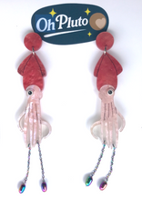 Load image into Gallery viewer, Giant Squid Acrylic Earrings  By Oh Pluto made in Australia
