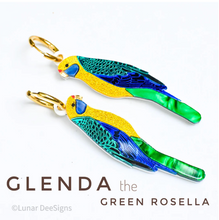 Load image into Gallery viewer, Rosella. Glenda the Green Rosella NEW Green   - HOOPS,  Lunar Deesigns