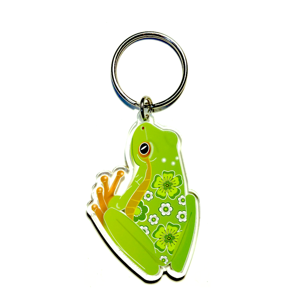 Green Tree Frog Key Ring by in Australia from recycled Acrylic, Smyle ...