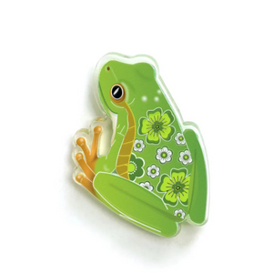 Green Tree Frog Pin  made  in Australia from recycled Acrylic,  by Smyle Designs