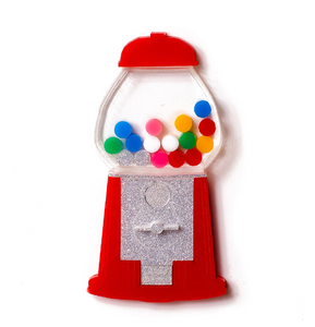 Gumball Machine Brooch RED By Martini Slippers