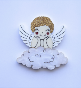 Hellow cupid Brooch by Daisy Jean Floral