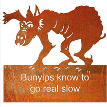 Load image into Gallery viewer, A Bunyip  Rusted steel Garden Art SMALL  By Dianna at Rocklilywombats includes postage in Aust