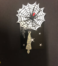 Load image into Gallery viewer, Caught in a Web Brooch  By Martini Slippers