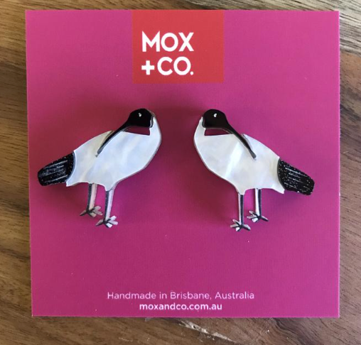 Ibis, Bin chicken  studs by Mox + Co