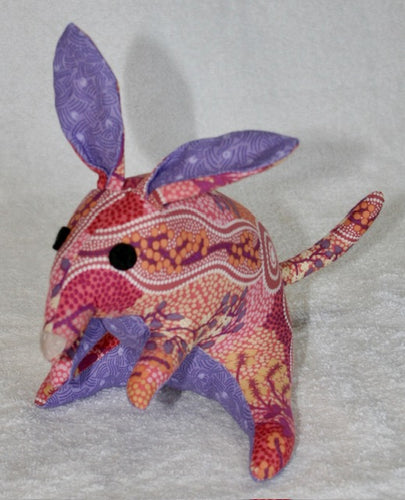 Tracker Bilby soft plushy toy Aboriginal Fabric : Suitable under 3 years