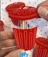 Load image into Gallery viewer, Itty Bitty Brooch Bin  Brooch By Martini Slippers   INTERACTIVE BROOCH